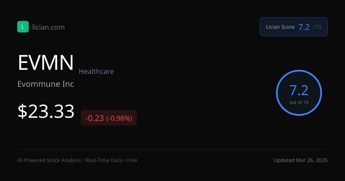 Is EVMN Stock Undervalued? Evommune Inc Valuation Analysis 2026 | Lician